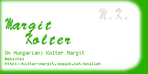 margit kolter business card